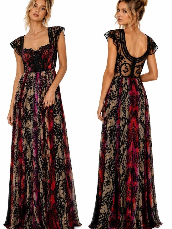 Free People Dresses & Skirts - Free People Lace Maxi Dress Boho Open Back Festival Whimsigoth Fairy Size 8